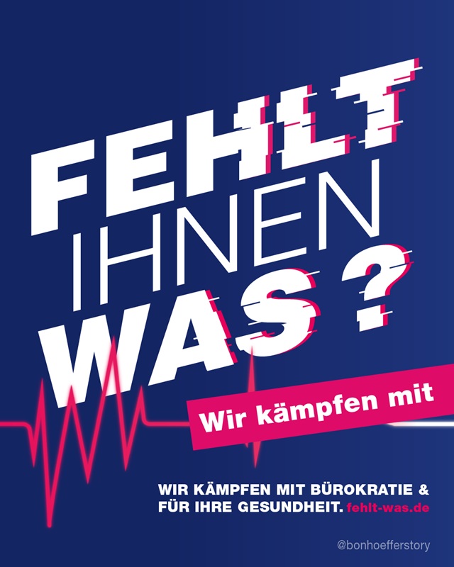 Kampagnenbild blau Fehlt Ihnen was? Wir kämpfen mit