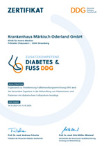 Urkunde Diabetes für besondere Expertise